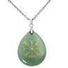 Pendentif vegvisir aventurine verte