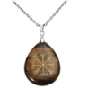 Pendentif vegvisir oeil de tigre