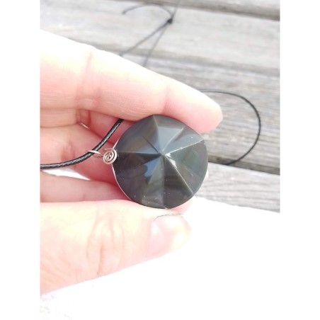 Pendentif obsidienne oeil céleste