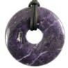 Pendentif donut fluorine lilas