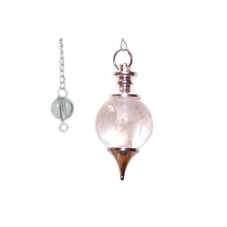 Pendule séphoroton en cristal de roche