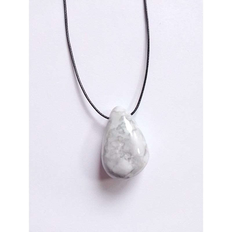 Pendentif goutte howlite