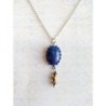 Pendentif lapis lazuli et hématite